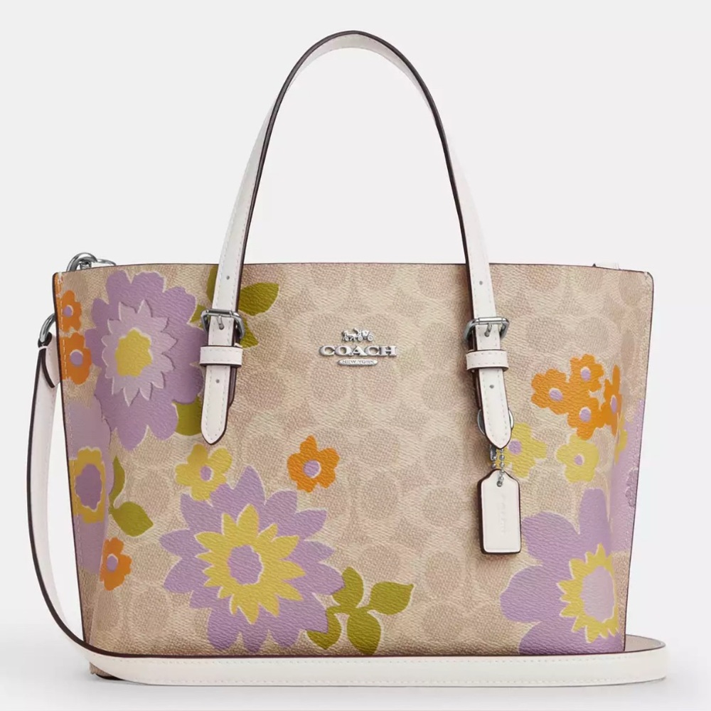 Mollie Tote Bag 25 In Signature Canvas With Floral
